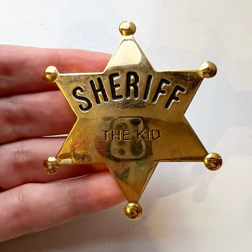 Gold “Sheriff The Kid” Star Badge Pin